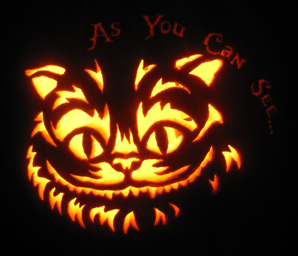 Cheshire Cat Cut Out Pumpkin