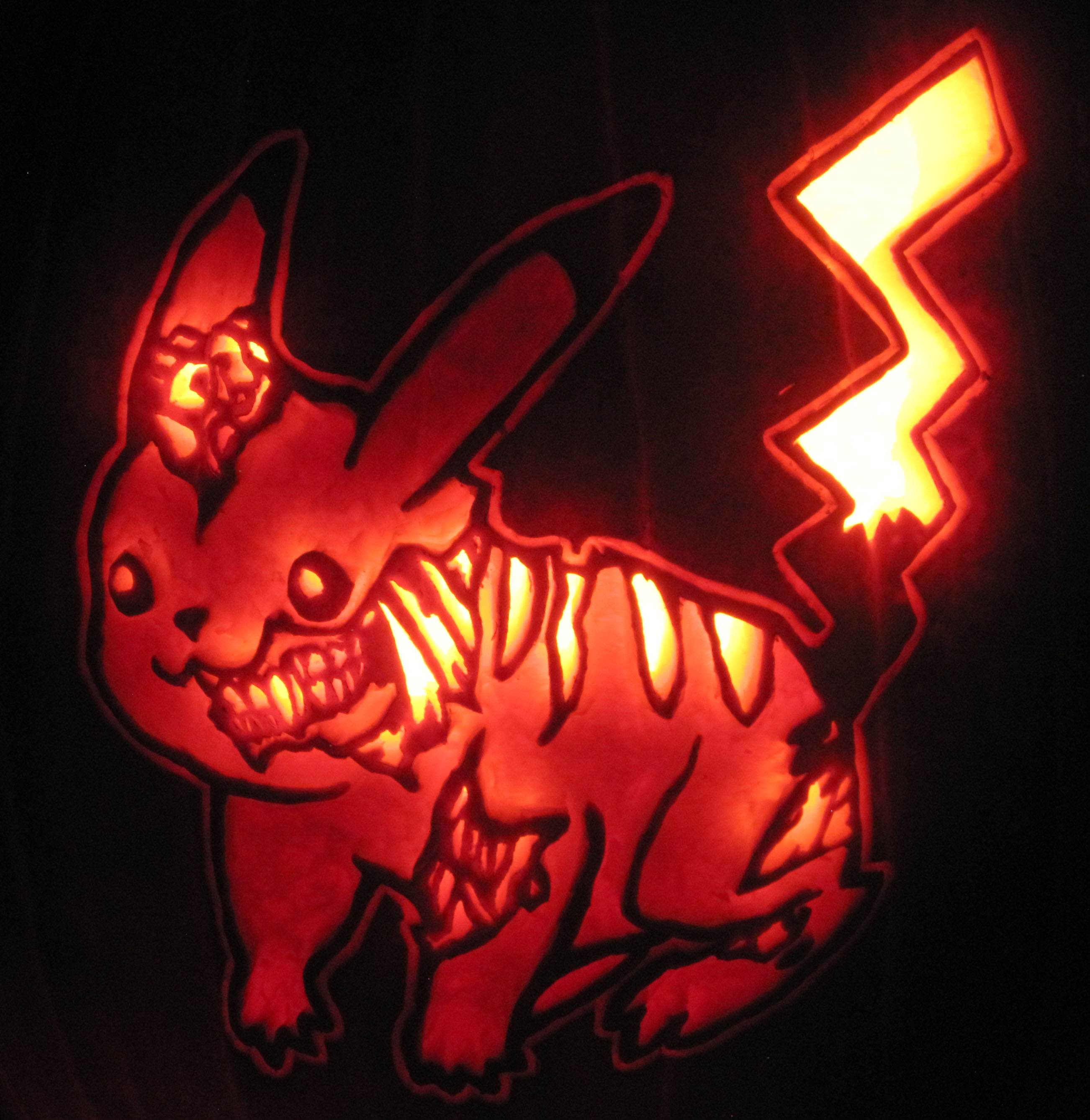 Zombie Pikachu Pumpkin