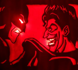 Batman and Joker Pumpkin