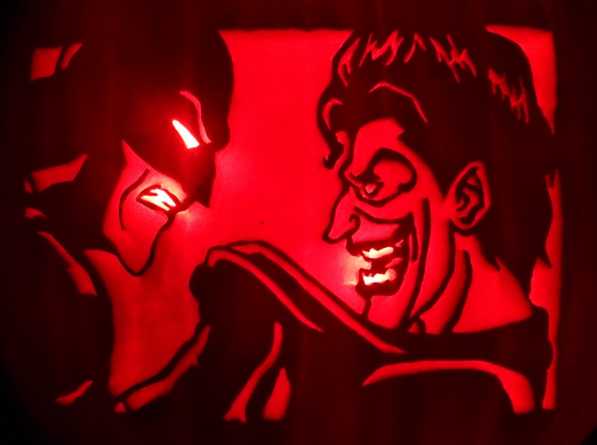 Batman and Joker Pumpkin