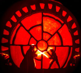 Return of the Jedi Death Star Fight Pumpkin